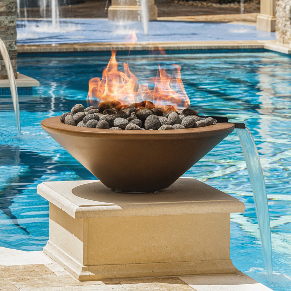 poolside fire bowl