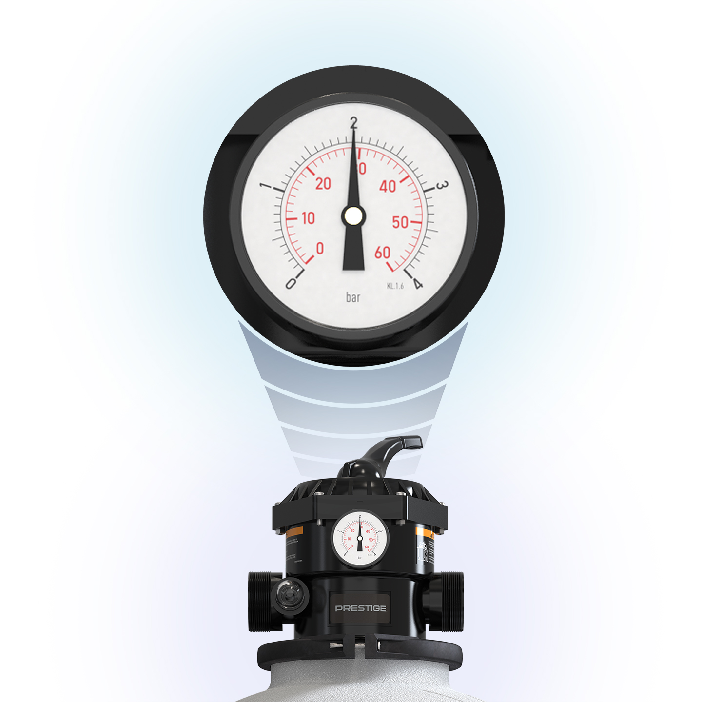 Easy-to-read pressure gauge