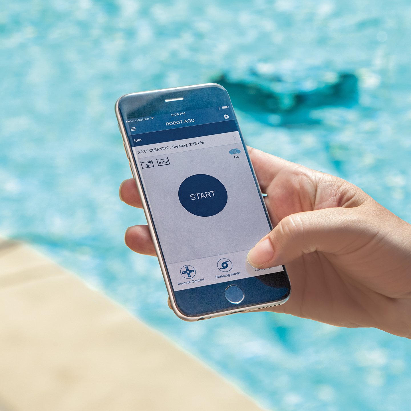 User with FREE iAquaLink pool control app