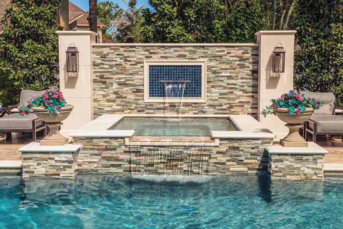 Waterfall features for Swimming pools