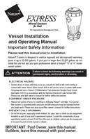 Nature2 Express Vessel Installation and Operating Manual